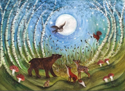 Carte postale Woodland Creatures - Illustratrice Bijdehansje