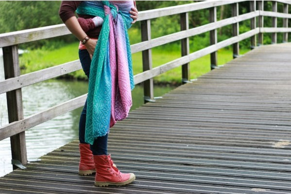 Echarpe de portage Yaro Braid Spring Sunrise Grand Repreve