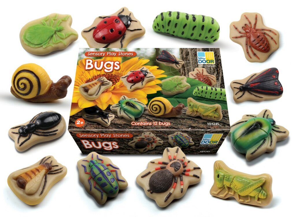 Yellow Door Pierres sensorielles Insectes - Lot de 12