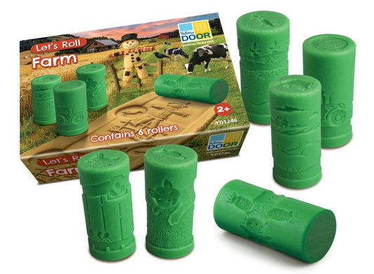 Yellow Door Rouleaux tampons le Ferme - Lot de 6